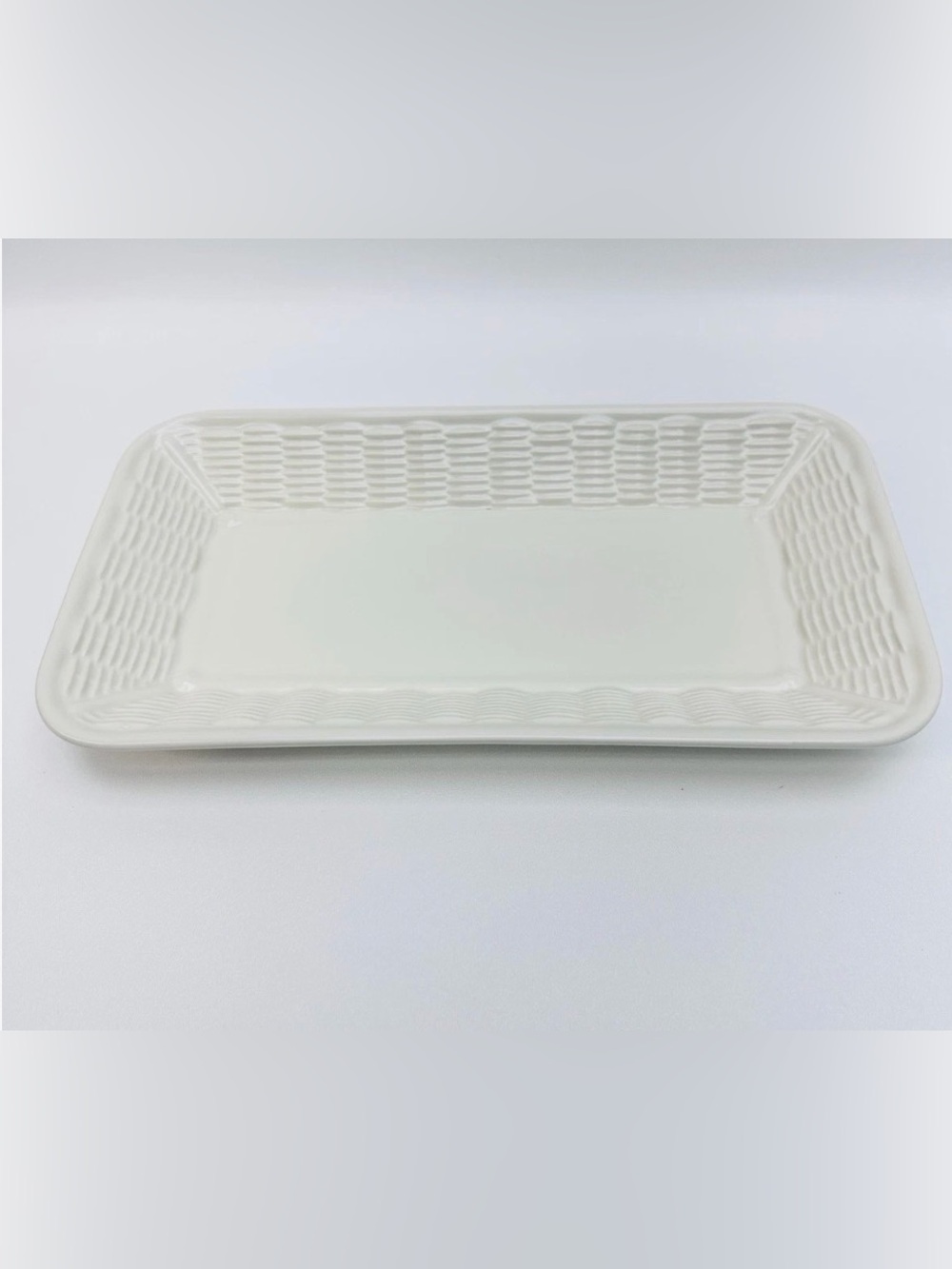 Vintage Pfaltzgraff Basket Weave Bread Tray Platter 6-5/8” x 12-3/8” EUC